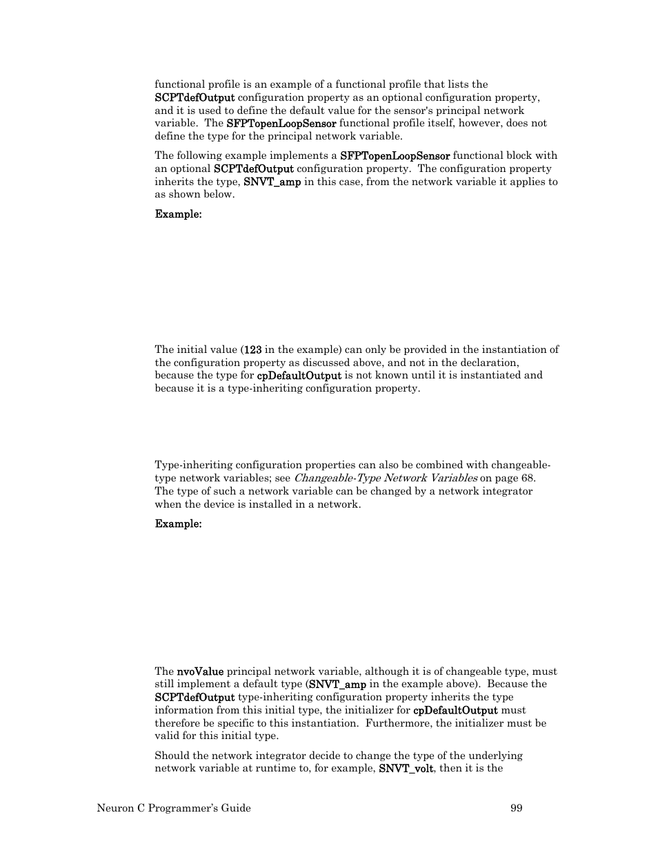 Type-inheriting cps for nvs of changeable type | Echelon Neuron C User Manual | Page 111 / 268