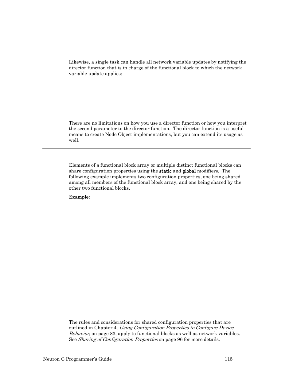 Sharing of configuration properties | Echelon Neuron C User Manual | Page 127 / 268