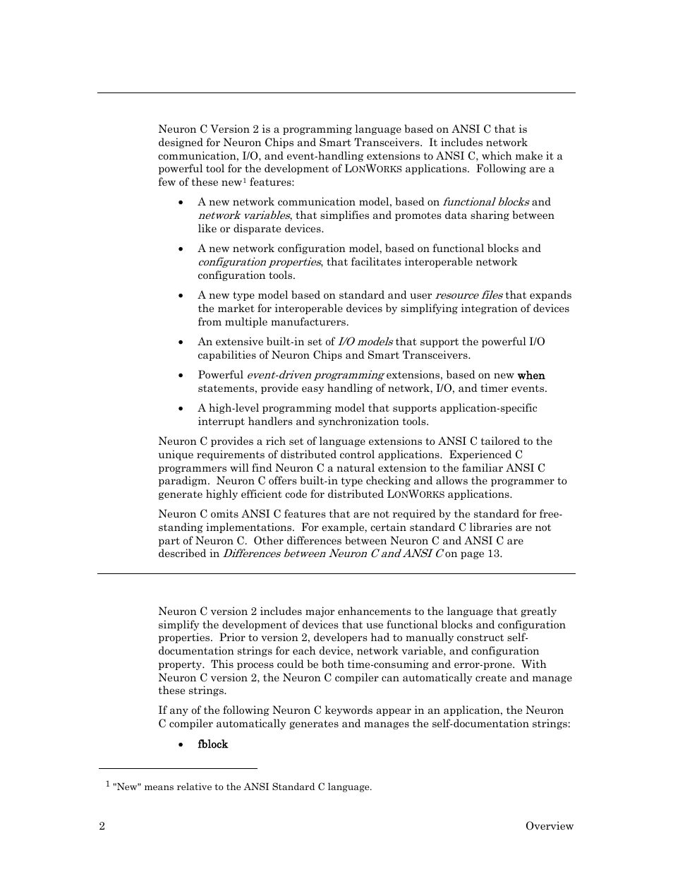 What is neuron c, Comparing neuron c version 2 to version 1 | Echelon Neuron C User Manual | Page 14 / 268