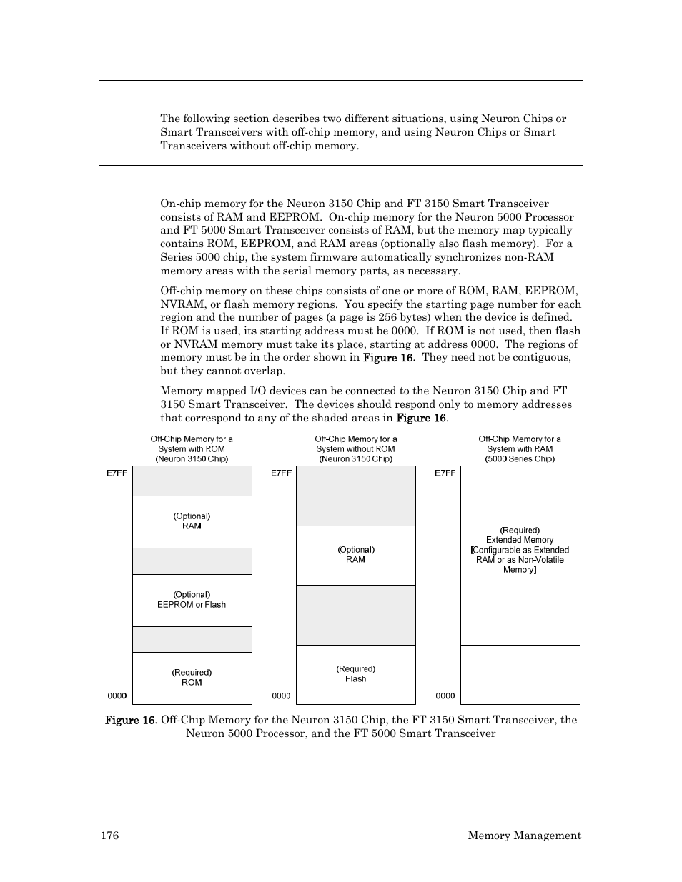 Using neuron chip memory, Chips with off-chip memory | Echelon Neuron C User Manual | Page 188 / 268