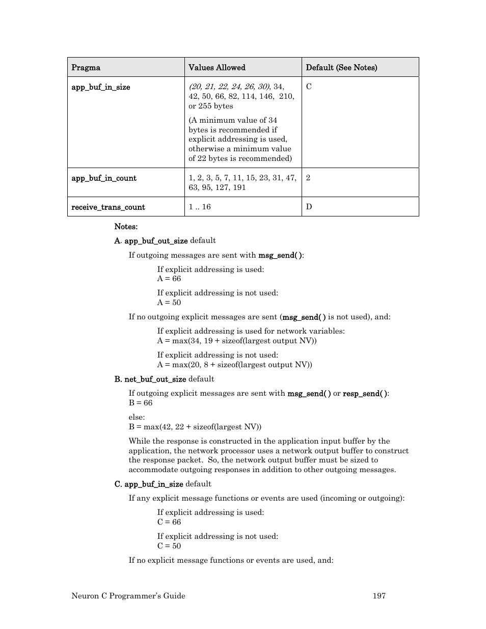 Echelon Neuron C User Manual | Page 209 / 268