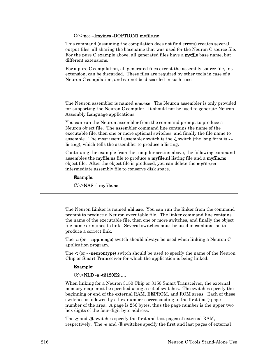 Neuron assembler, Neuron linker | Echelon Neuron C User Manual | Page 228 / 268
