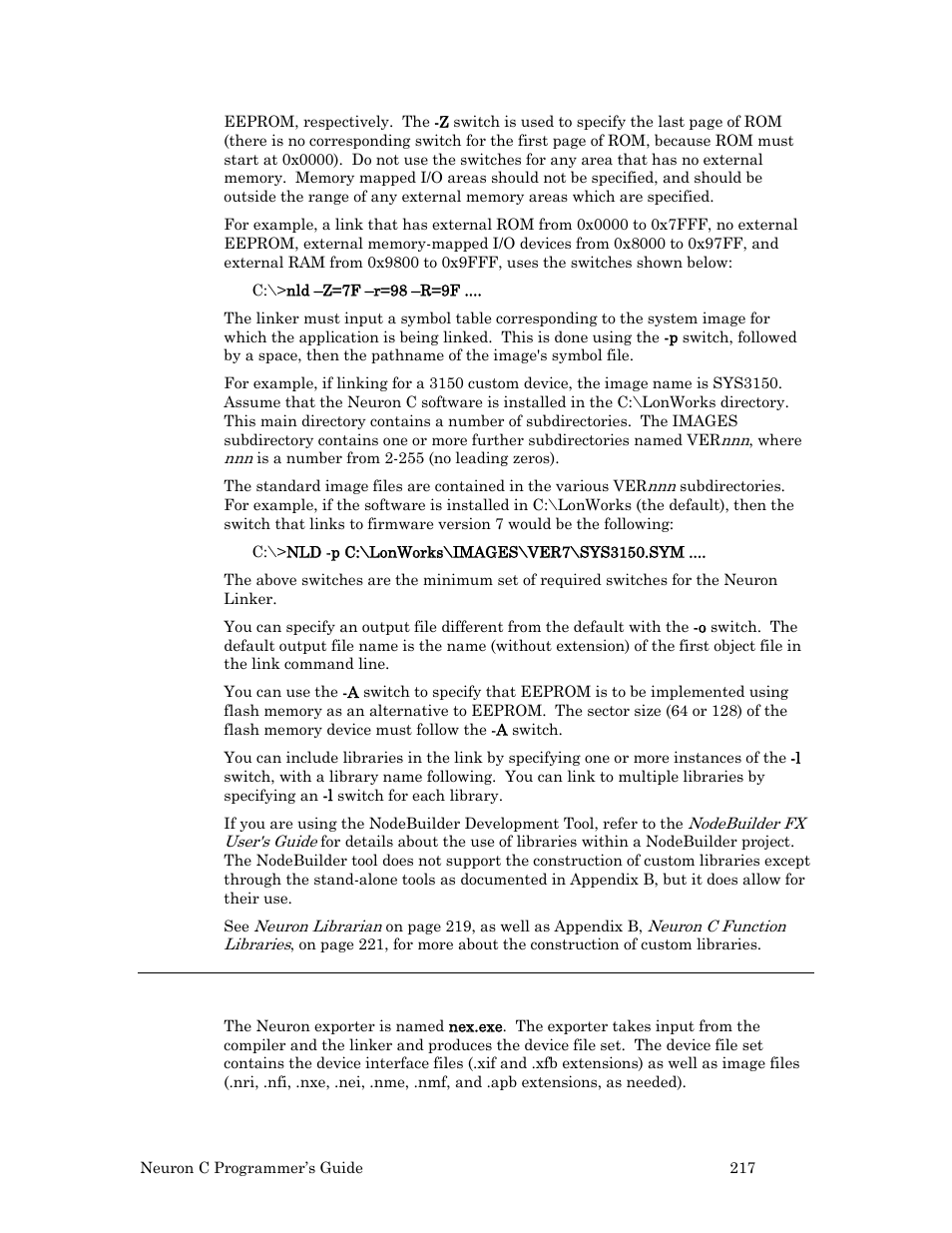 Neuron exporter | Echelon Neuron C User Manual | Page 229 / 268