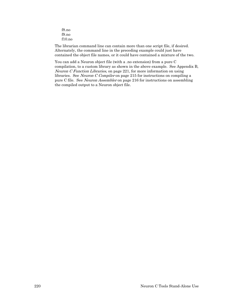 Echelon Neuron C User Manual | Page 232 / 268