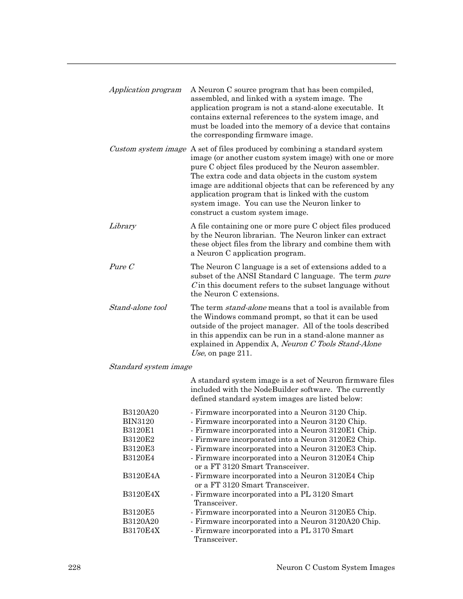 Definitions | Echelon Neuron C User Manual | Page 240 / 268