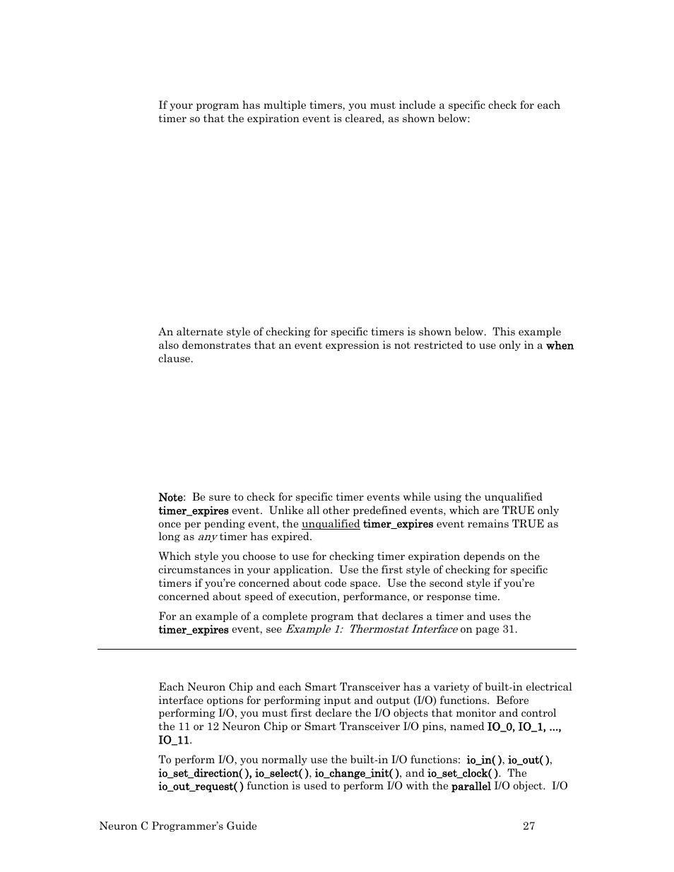 Input/output | Echelon Neuron C User Manual | Page 39 / 268