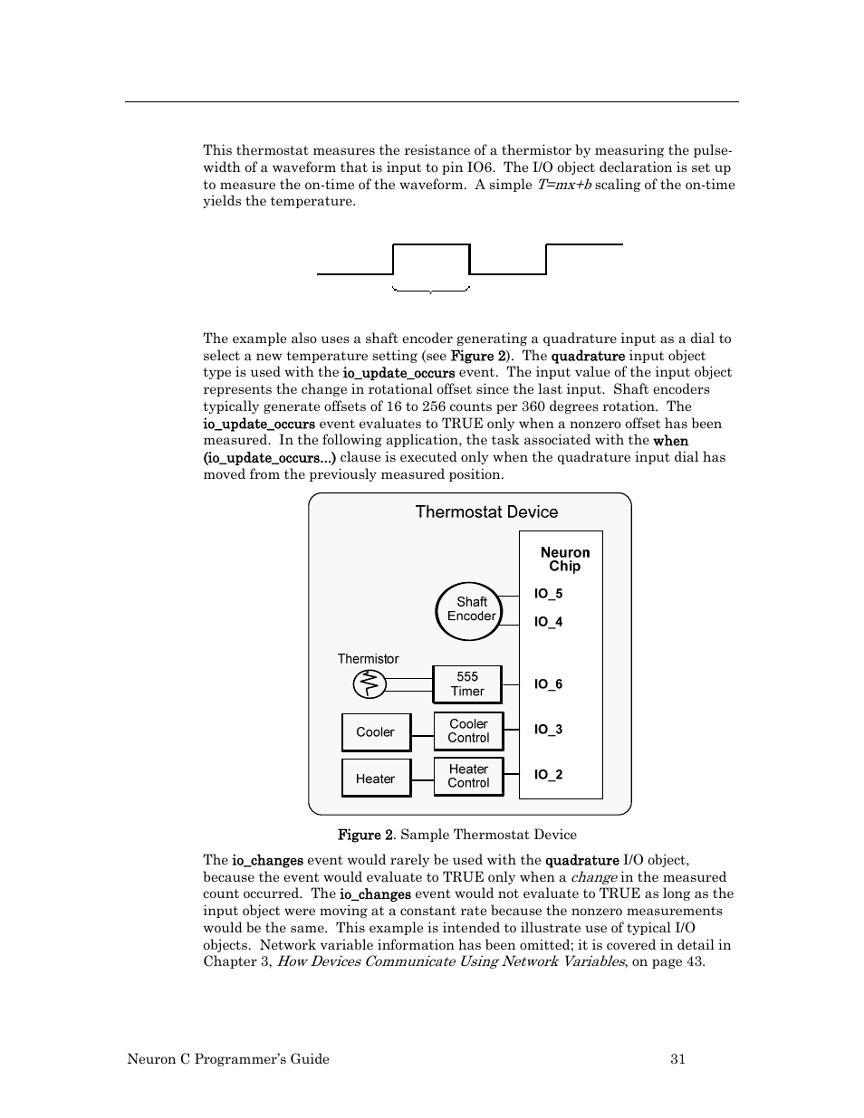 Example 1: thermostat interface | Echelon Neuron C User Manual | Page 43 / 268