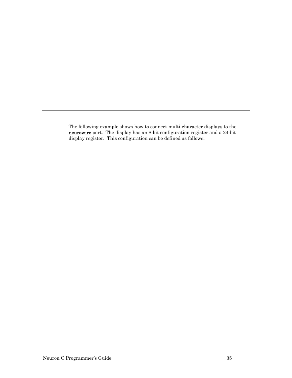 Example 3: seven-segment led display interface | Echelon Neuron C User Manual | Page 47 / 268