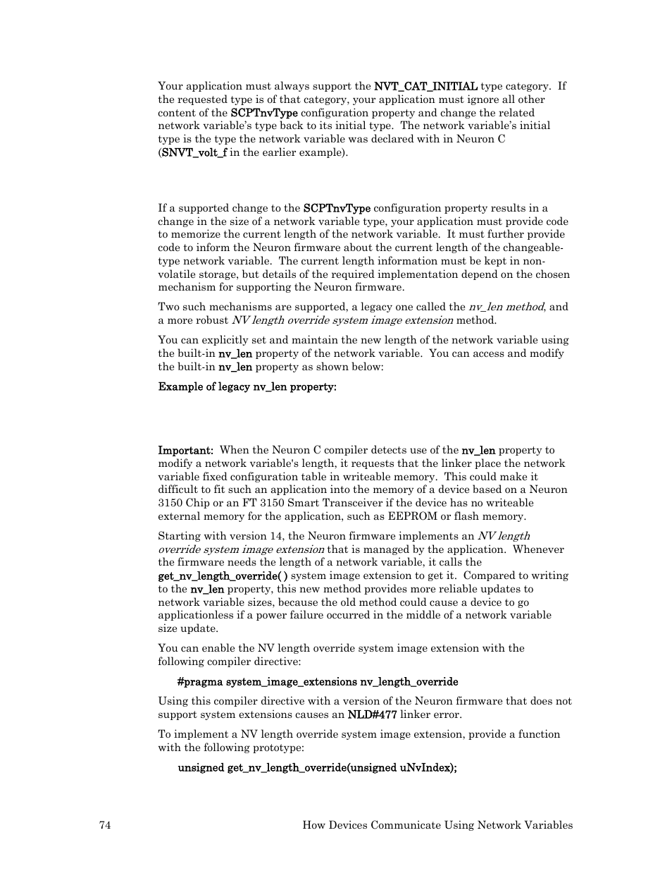 Processing a size change, Processing, A size change | Ge 74 | Echelon Neuron C User Manual | Page 86 / 268