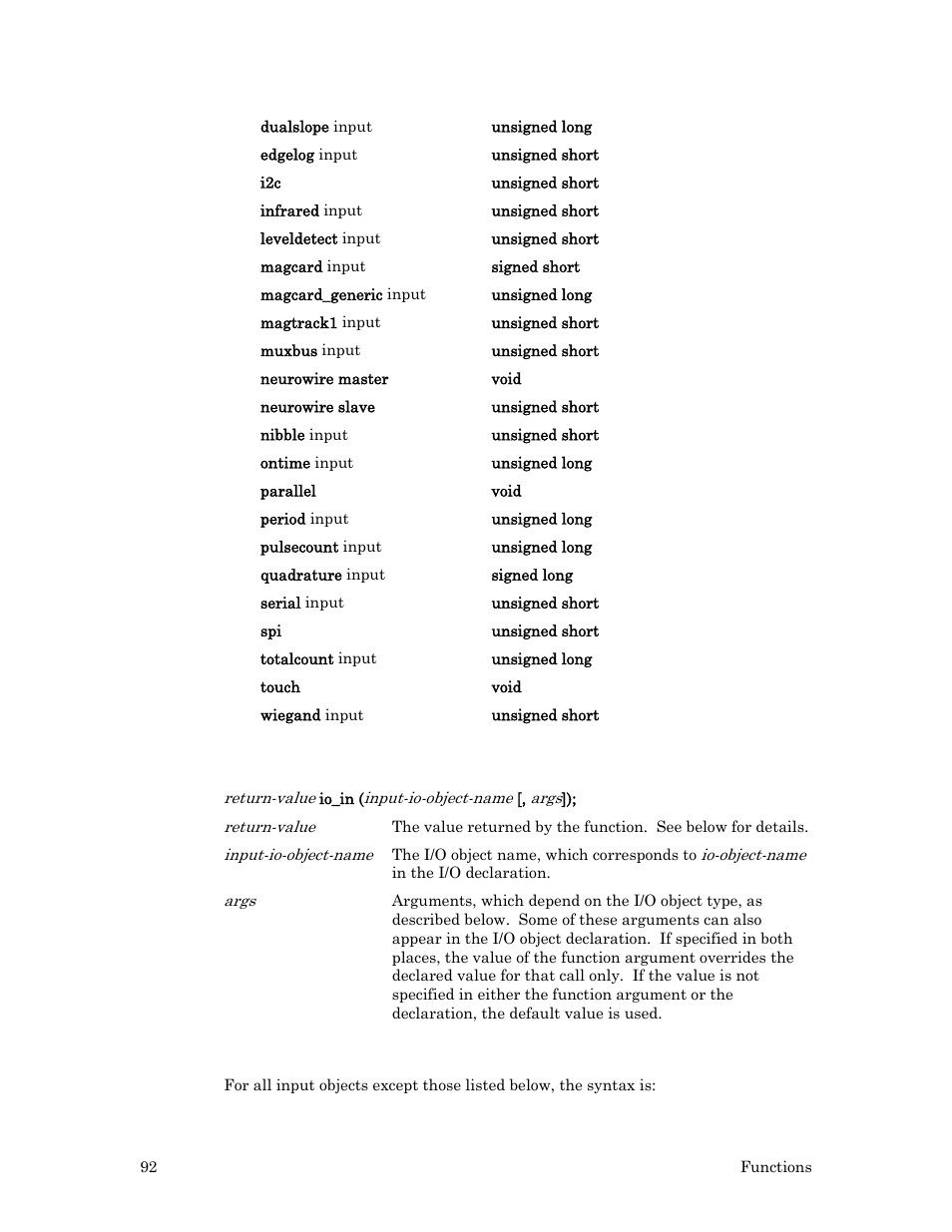 Syntax, General | Echelon Neuron C User Manual | Page 112 / 267