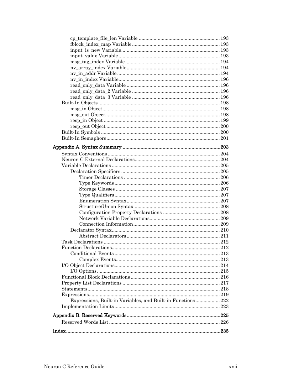 Echelon Neuron C User Manual | Page 17 / 267