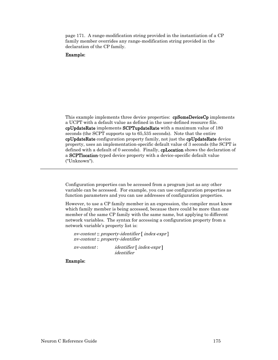 Accessing property values from a program | Echelon Neuron C User Manual | Page 195 / 267