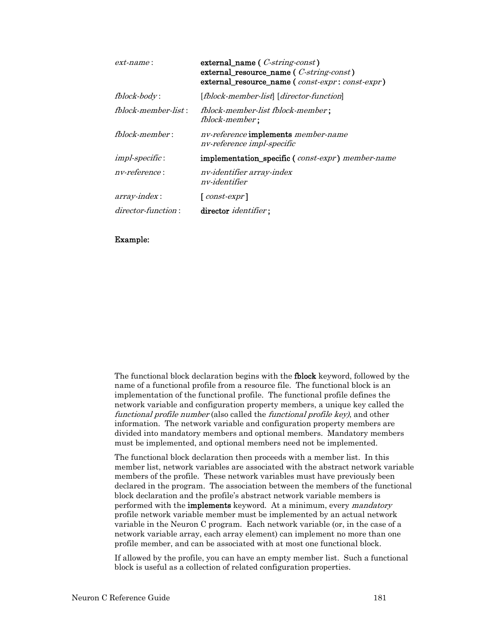 Echelon Neuron C User Manual | Page 201 / 267