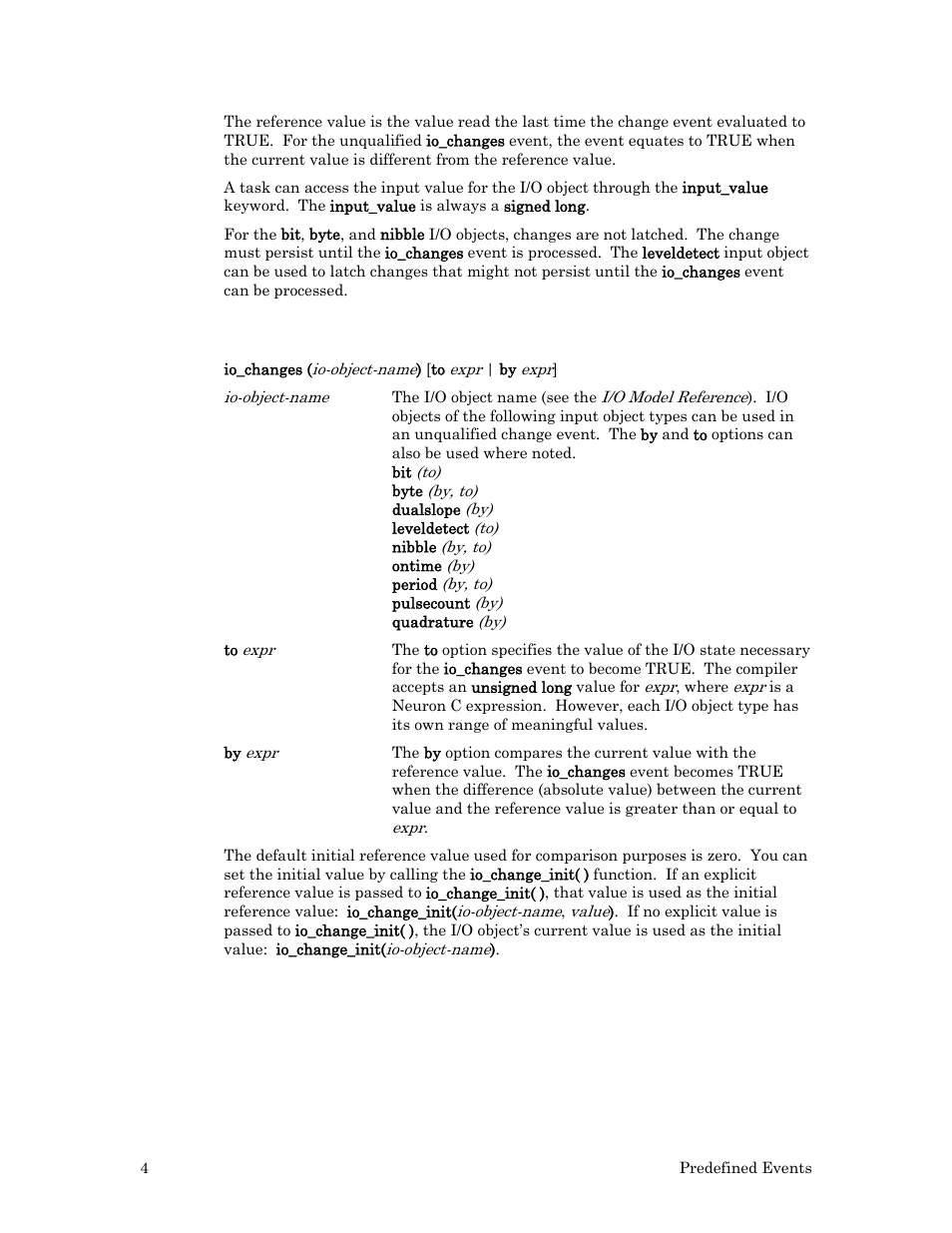 Syntax, Example 1 | Echelon Neuron C User Manual | Page 24 / 267