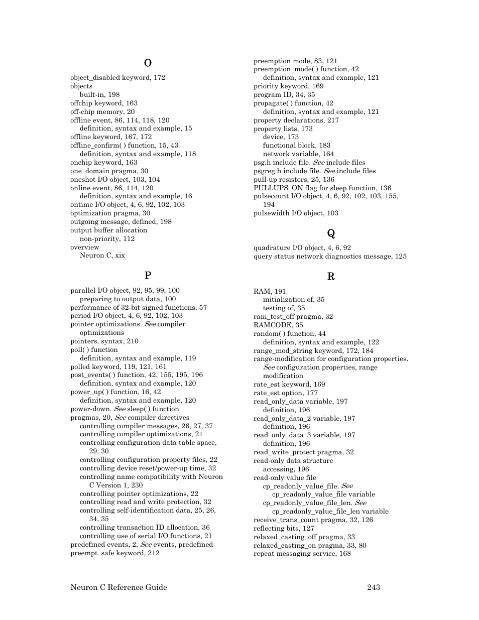 Echelon Neuron C User Manual | Page 263 / 267