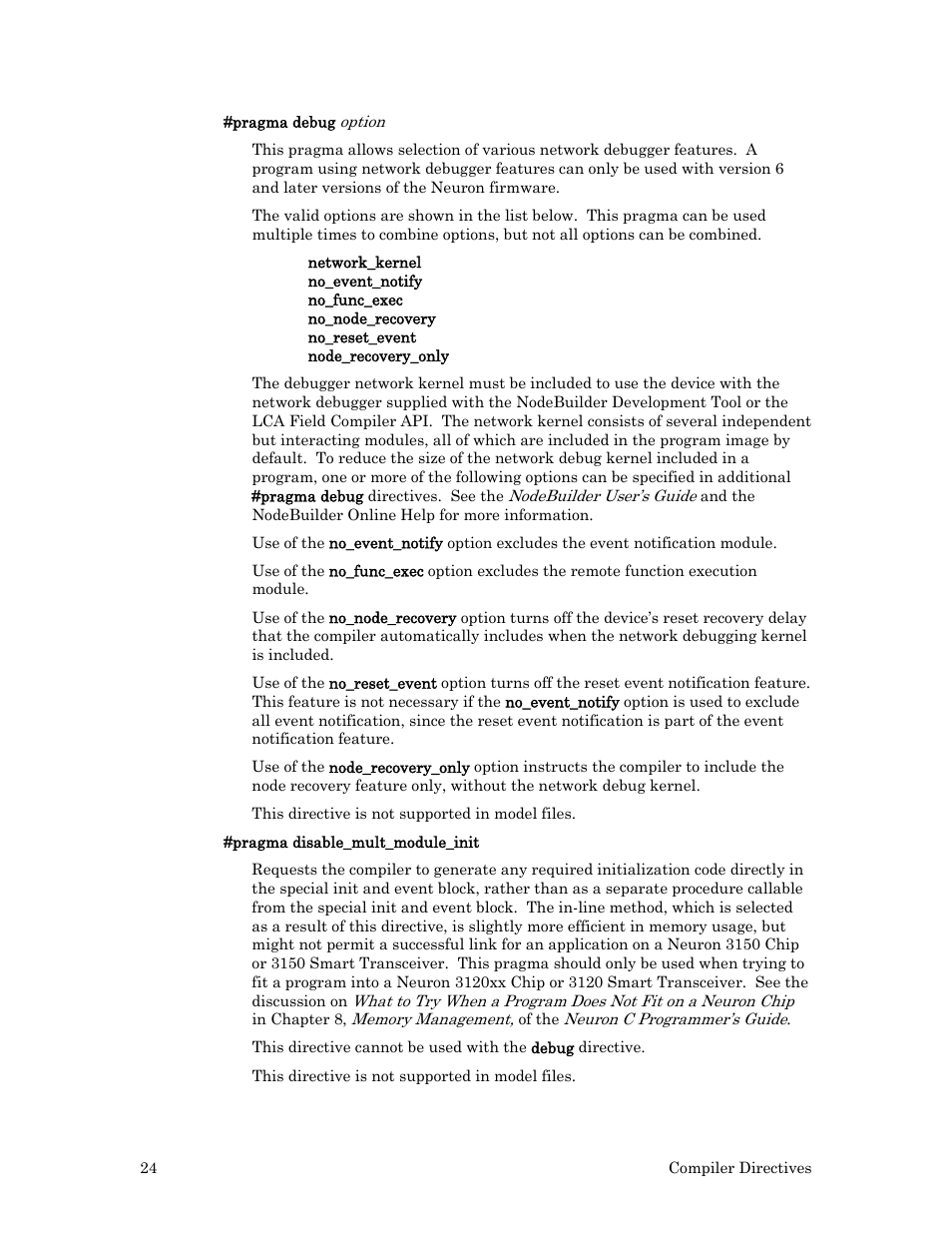 Echelon Neuron C User Manual | Page 44 / 267