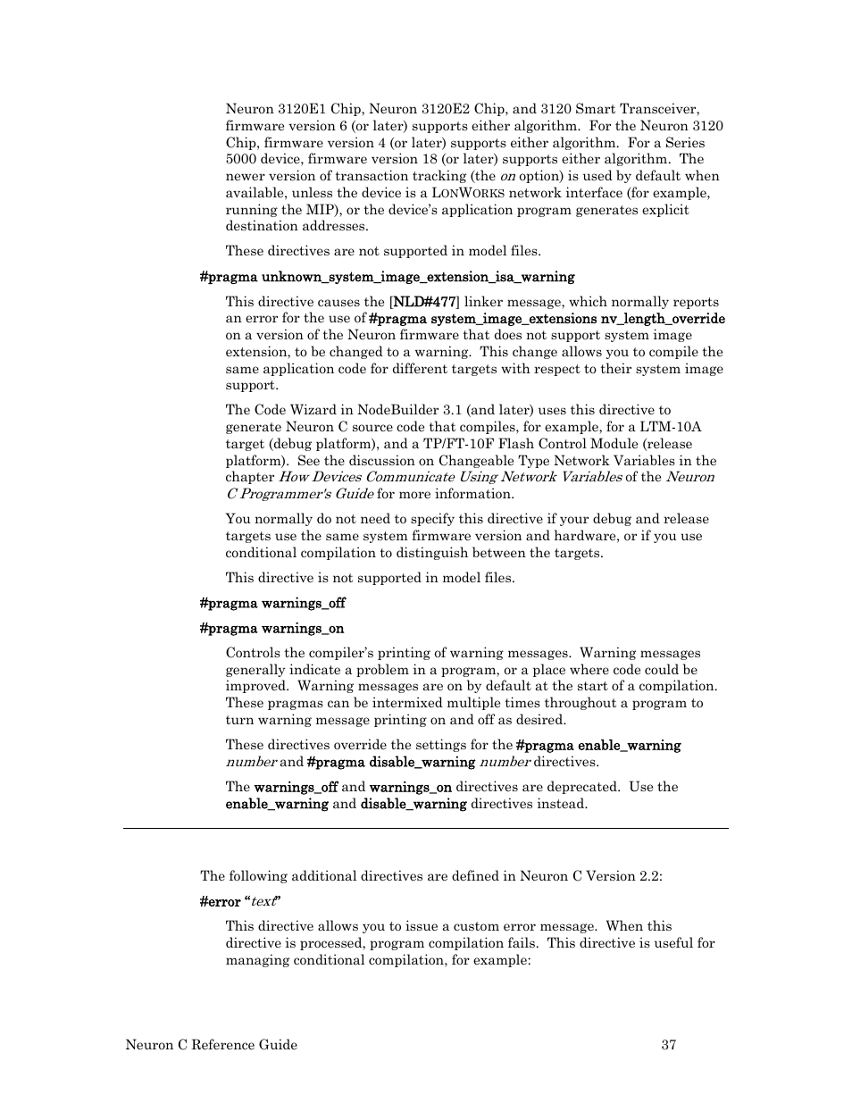 Other directives | Echelon Neuron C User Manual | Page 57 / 267