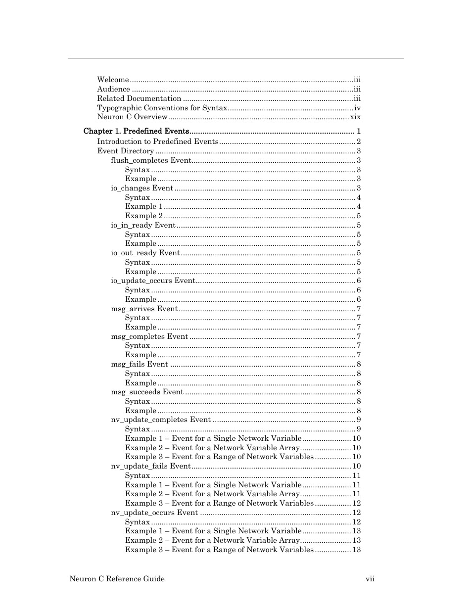 Echelon Neuron C User Manual | Page 7 / 267