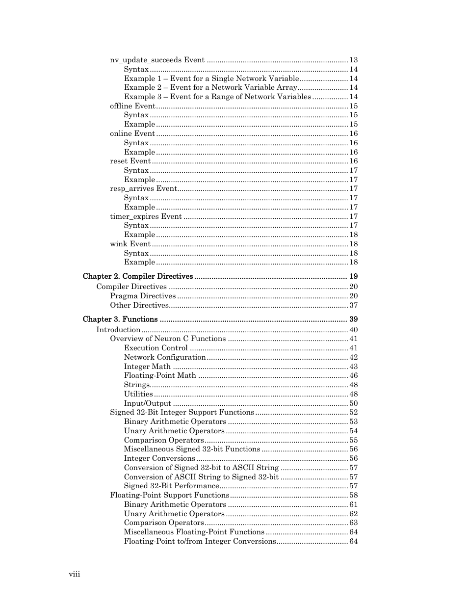 Echelon Neuron C User Manual | Page 8 / 267