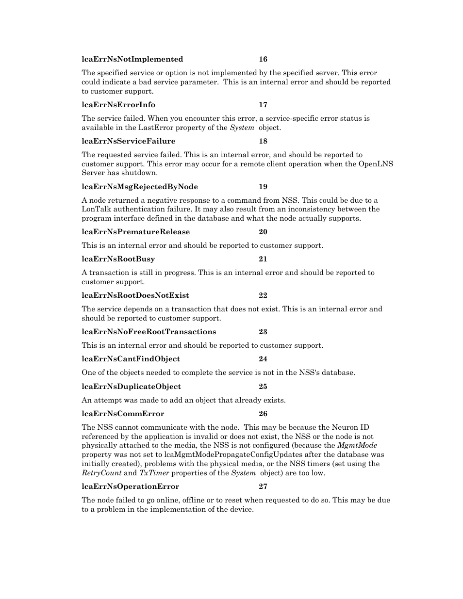 Echelon OpenLNS User Manual | Page 1011 / 1081