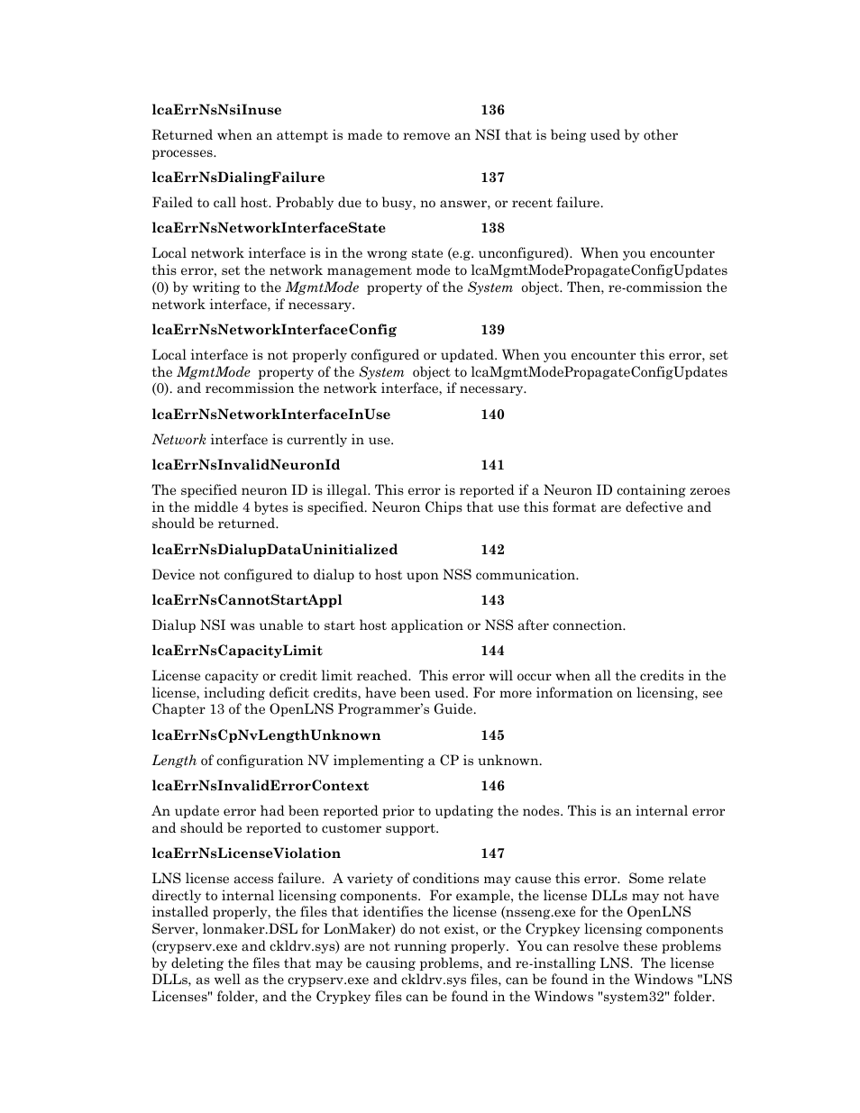 Echelon OpenLNS User Manual | Page 1020 / 1081