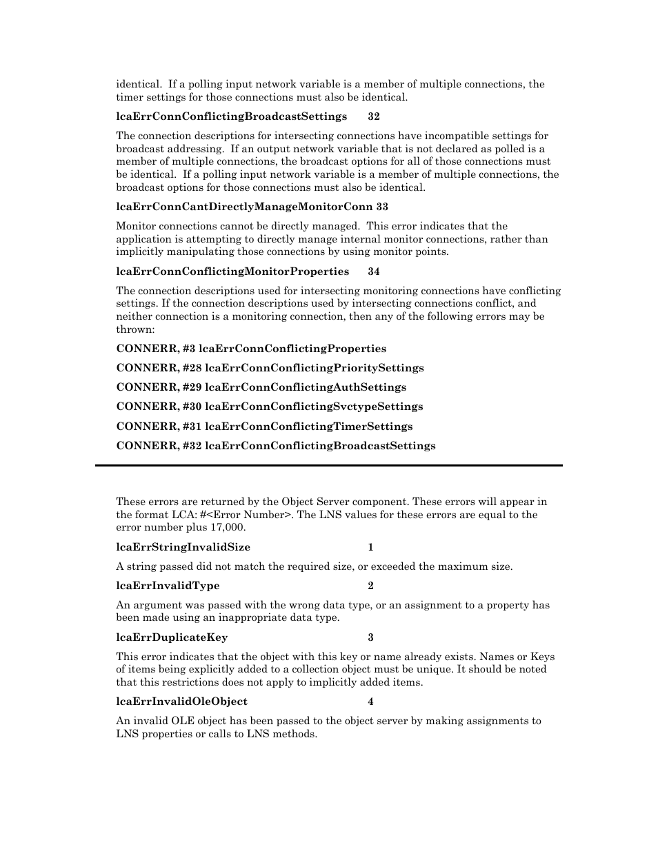 Object server errors | Echelon OpenLNS User Manual | Page 1038 / 1081