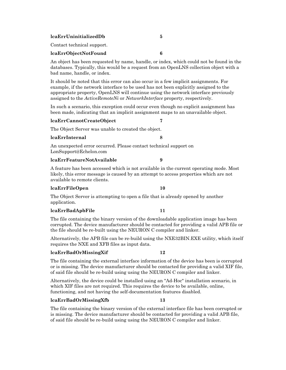 Echelon OpenLNS User Manual | Page 1039 / 1081