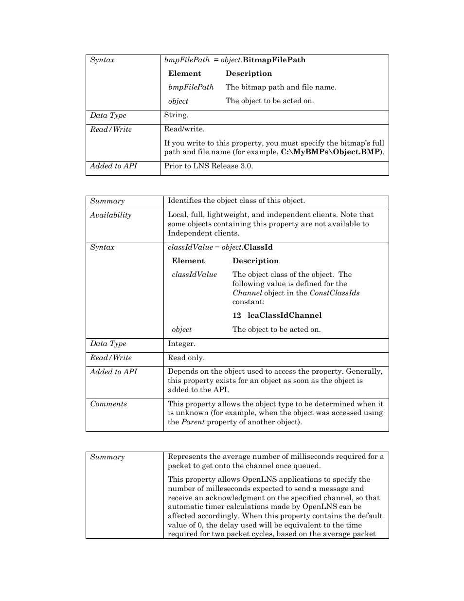 Classid, Delay | Echelon OpenLNS User Manual | Page 149 / 1081