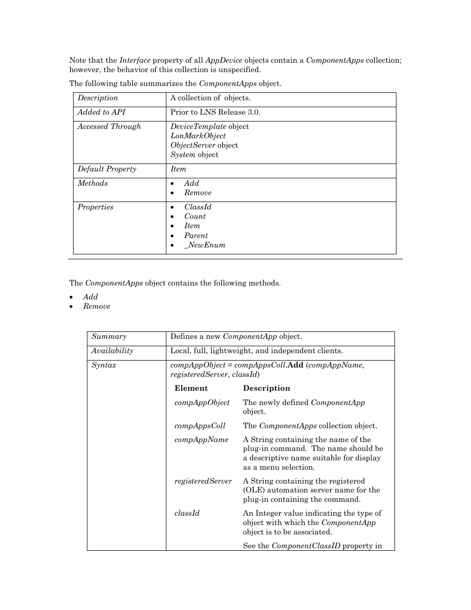 Methods | Echelon OpenLNS User Manual | Page 173 / 1081