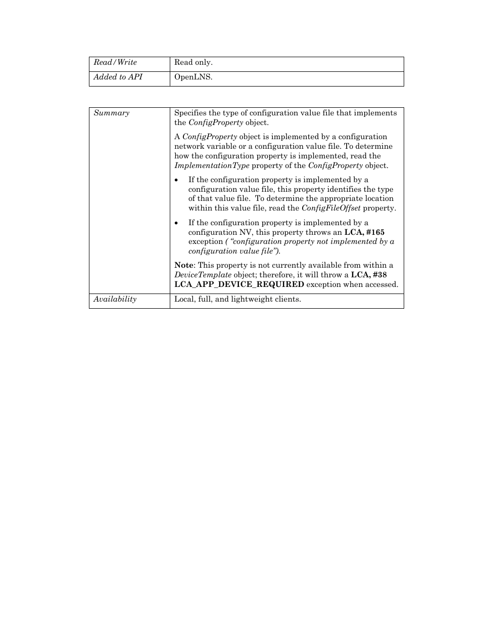 Configfiletype, Configfiletype p | Echelon OpenLNS User Manual | Page 192 / 1081