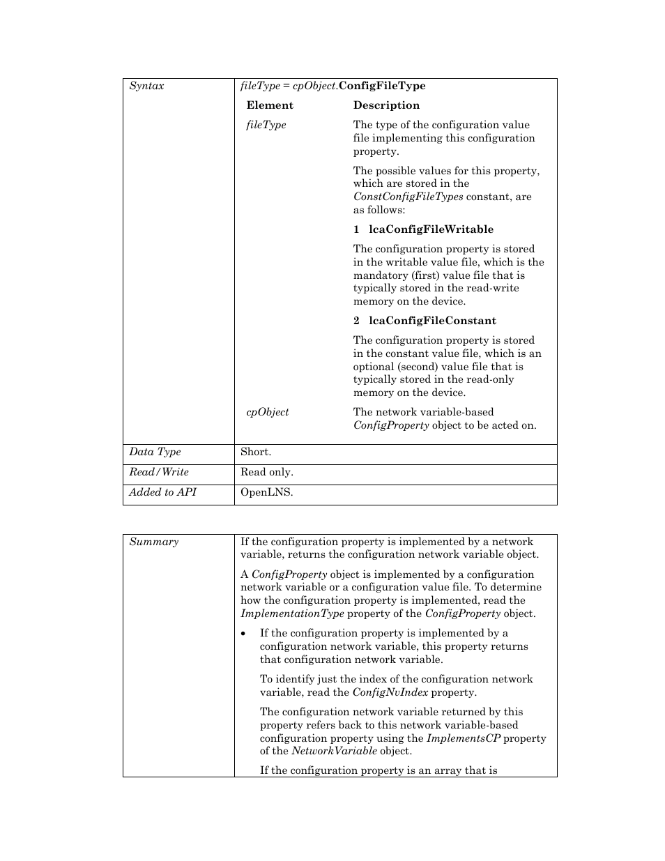 Confignv | Echelon OpenLNS User Manual | Page 193 / 1081