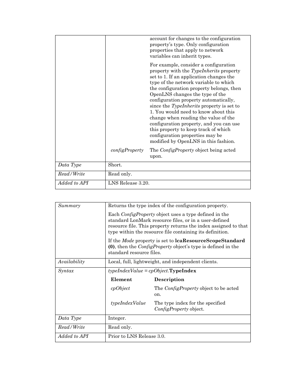 Typeindex | Echelon OpenLNS User Manual | Page 209 / 1081