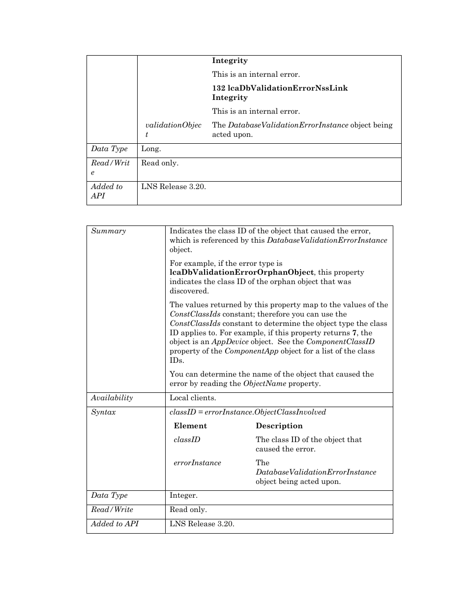 Objectclassinvolved | Echelon OpenLNS User Manual | Page 249 / 1081