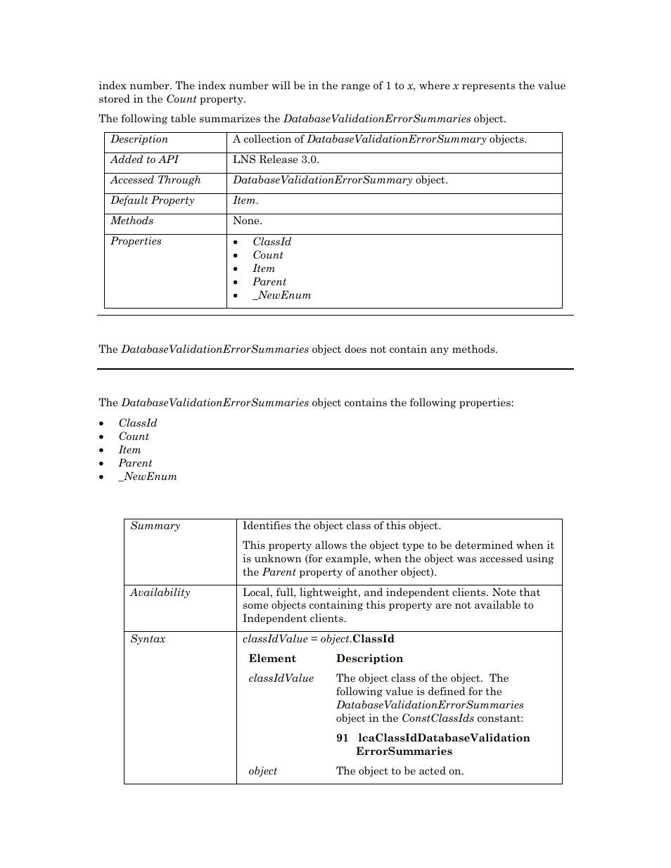 Methods, Properties, Classid | Echelon OpenLNS User Manual | Page 258 / 1081