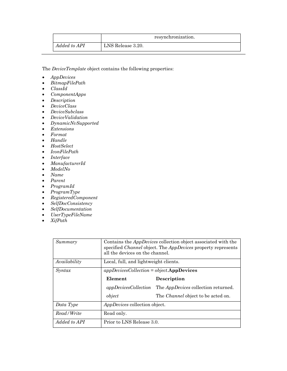 Properties, Appdevices | Echelon OpenLNS User Manual | Page 307 / 1081