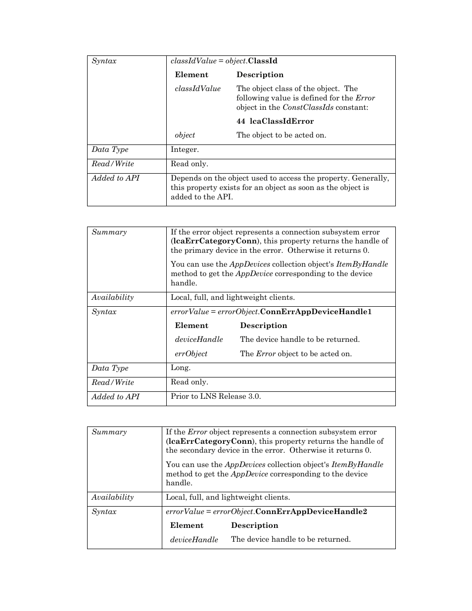 Connerrappdevicehandle1, Connerrappdevicehandle2 | Echelon OpenLNS User Manual | Page 331 / 1081