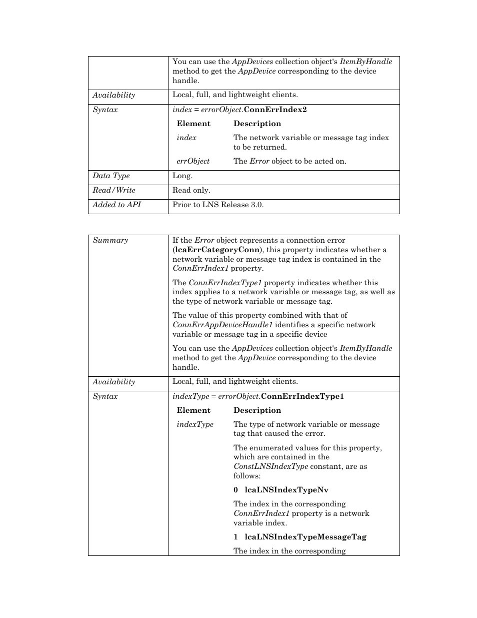 Connerrindextype1, Connerrindextype | Echelon OpenLNS User Manual | Page 333 / 1081