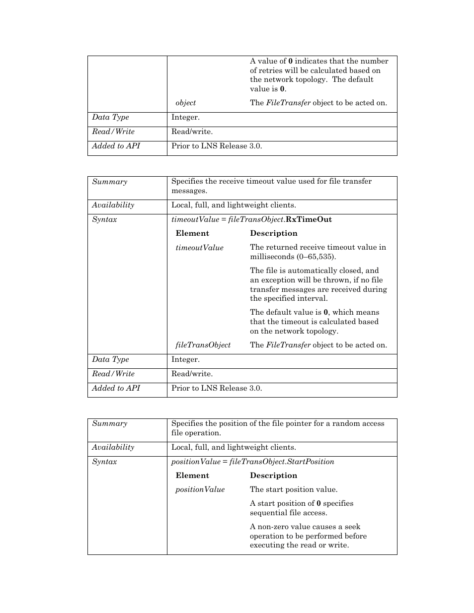 Rxtimeout, Startposition | Echelon OpenLNS User Manual | Page 362 / 1081