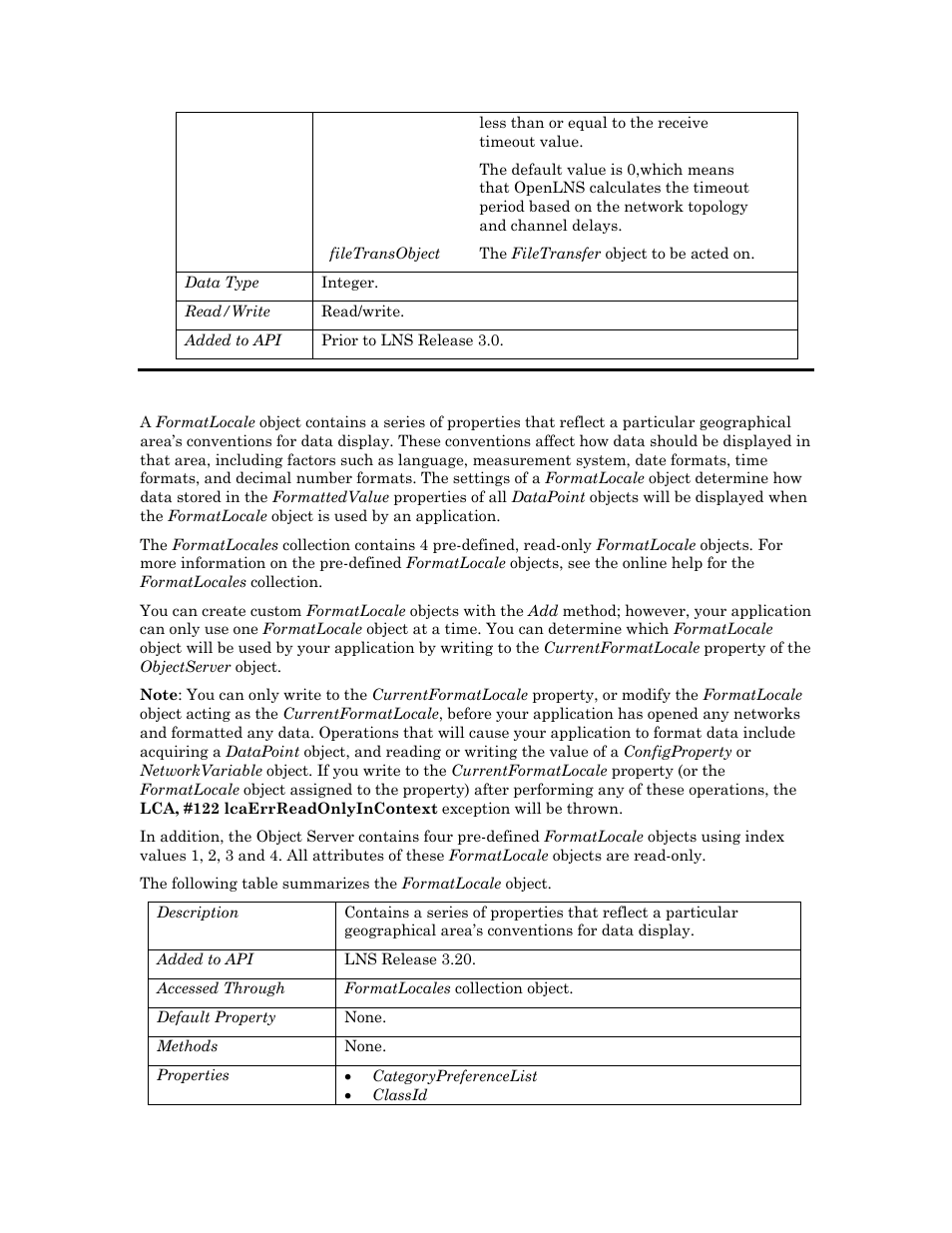 Formatlocale, E formatlocale, Formatlocale ob | H formatlocale o | Echelon OpenLNS User Manual | Page 364 / 1081