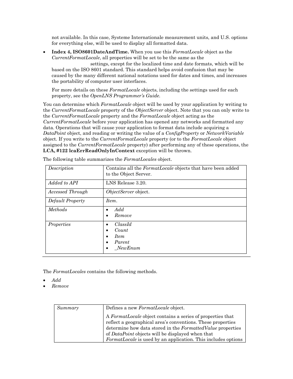 Methods | Echelon OpenLNS User Manual | Page 391 / 1081