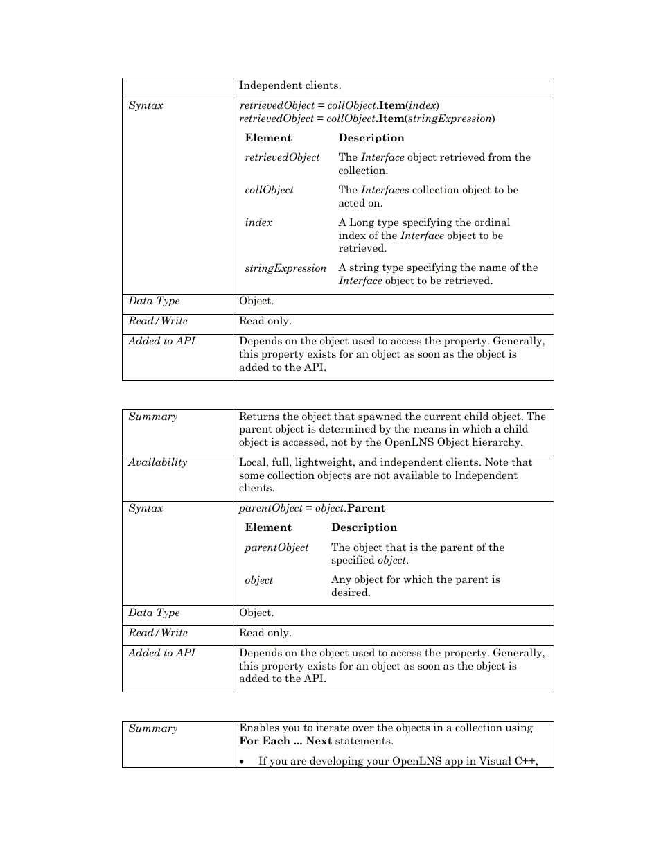 Parent, Newenum | Echelon OpenLNS User Manual | Page 438 / 1081