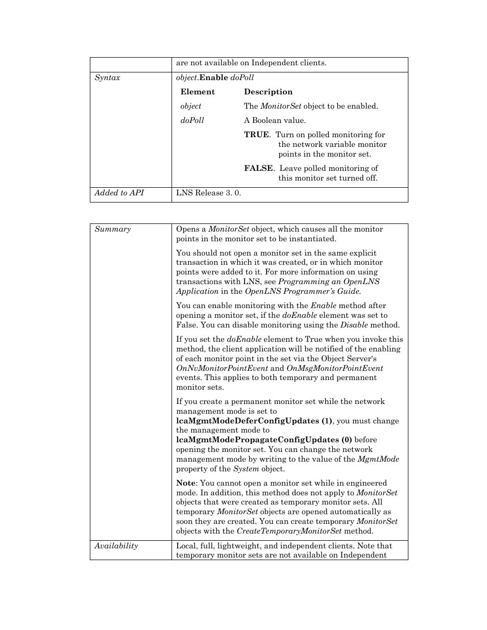 Open, Open an | Echelon OpenLNS User Manual | Page 505 / 1081