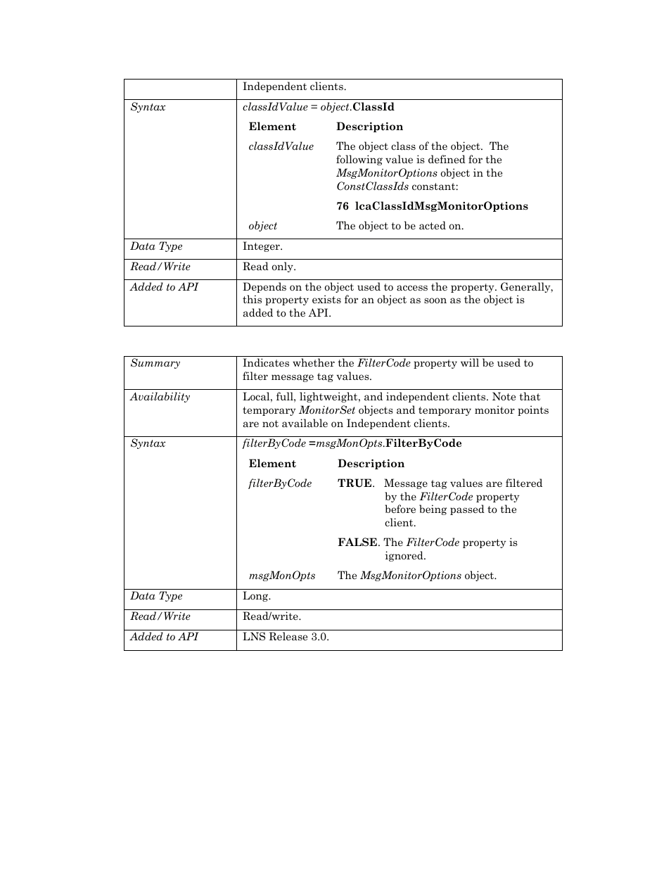 Filterbycode | Echelon OpenLNS User Manual | Page 522 / 1081