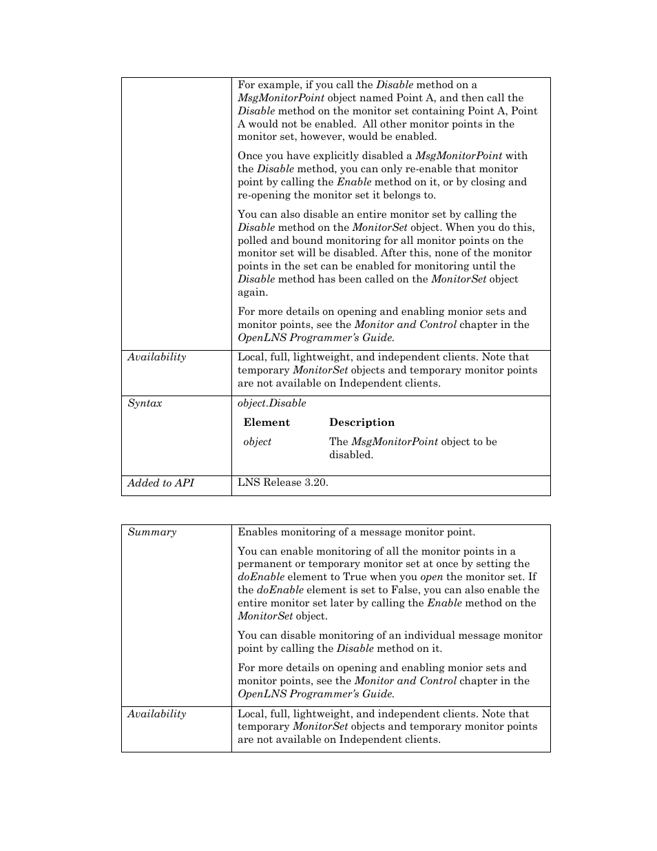 Enable | Echelon OpenLNS User Manual | Page 532 / 1081