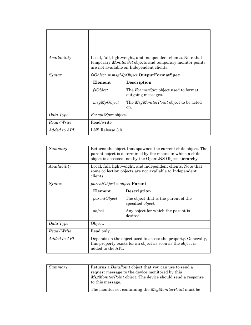 Parent, Requestdatapoint, Requestdatapoint p | E requestdatapoint | Echelon OpenLNS User Manual | Page 539 / 1081