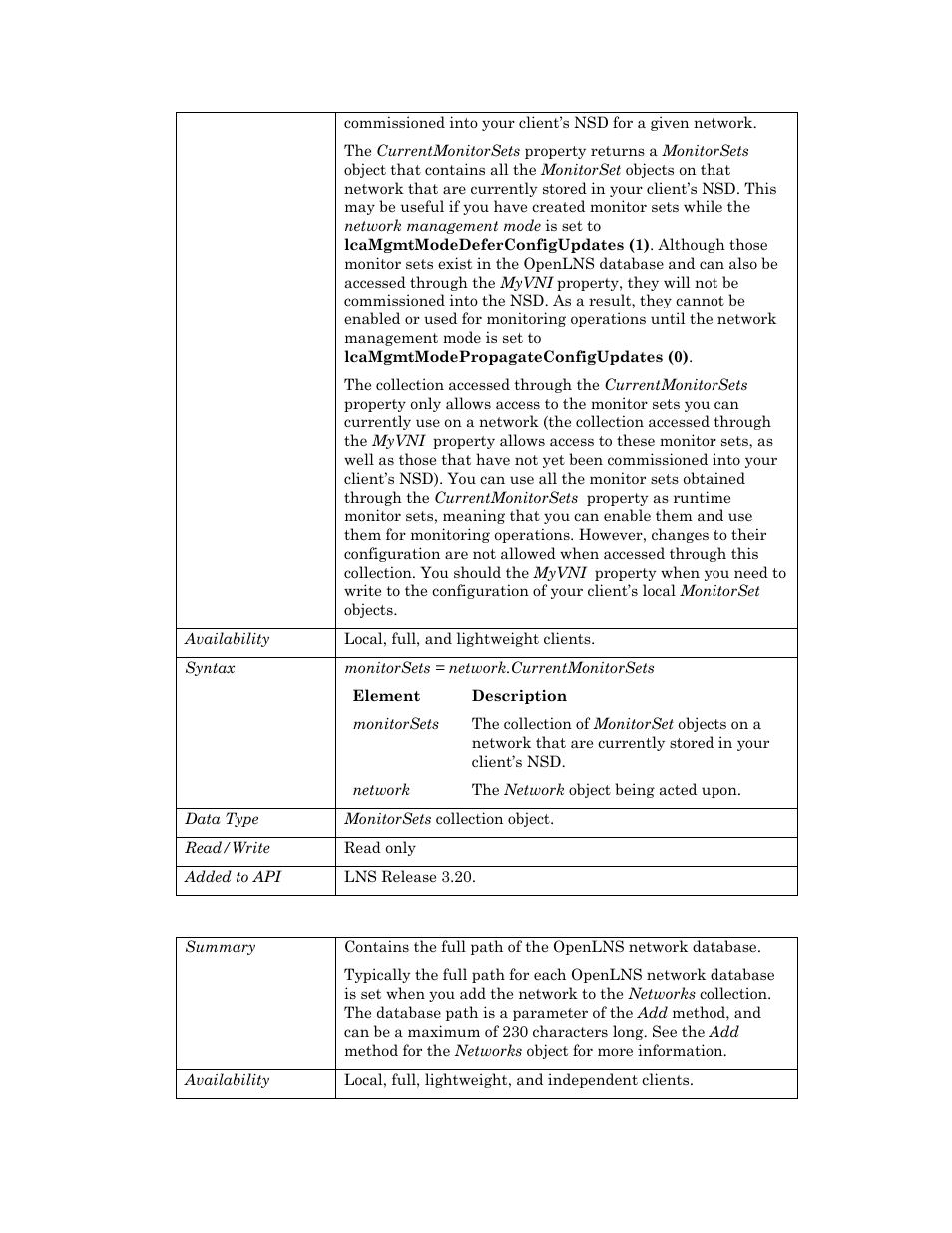 Databasepath | Echelon OpenLNS User Manual | Page 565 / 1081