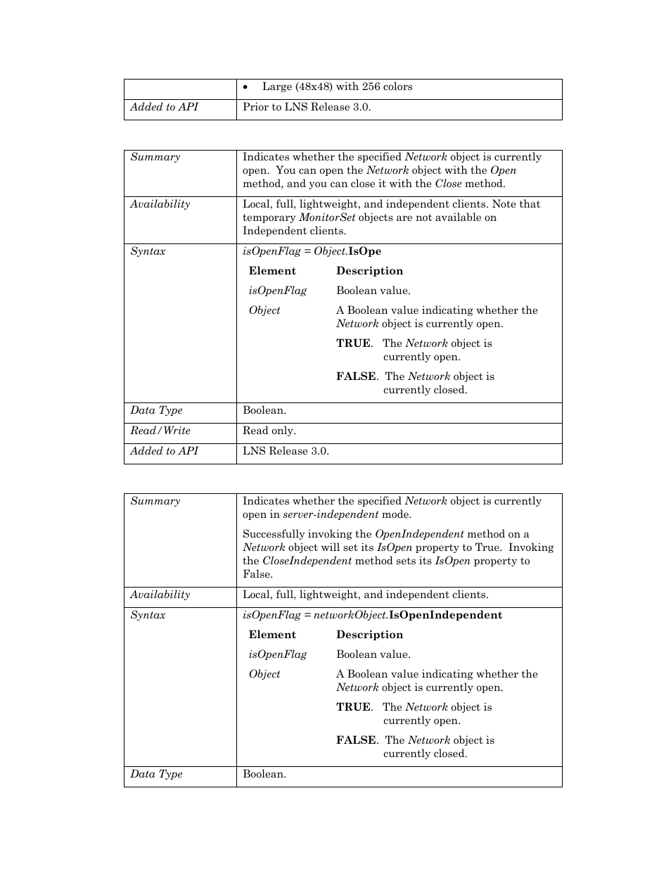 Isopen, Isopenindependent | Echelon OpenLNS User Manual | Page 569 / 1081