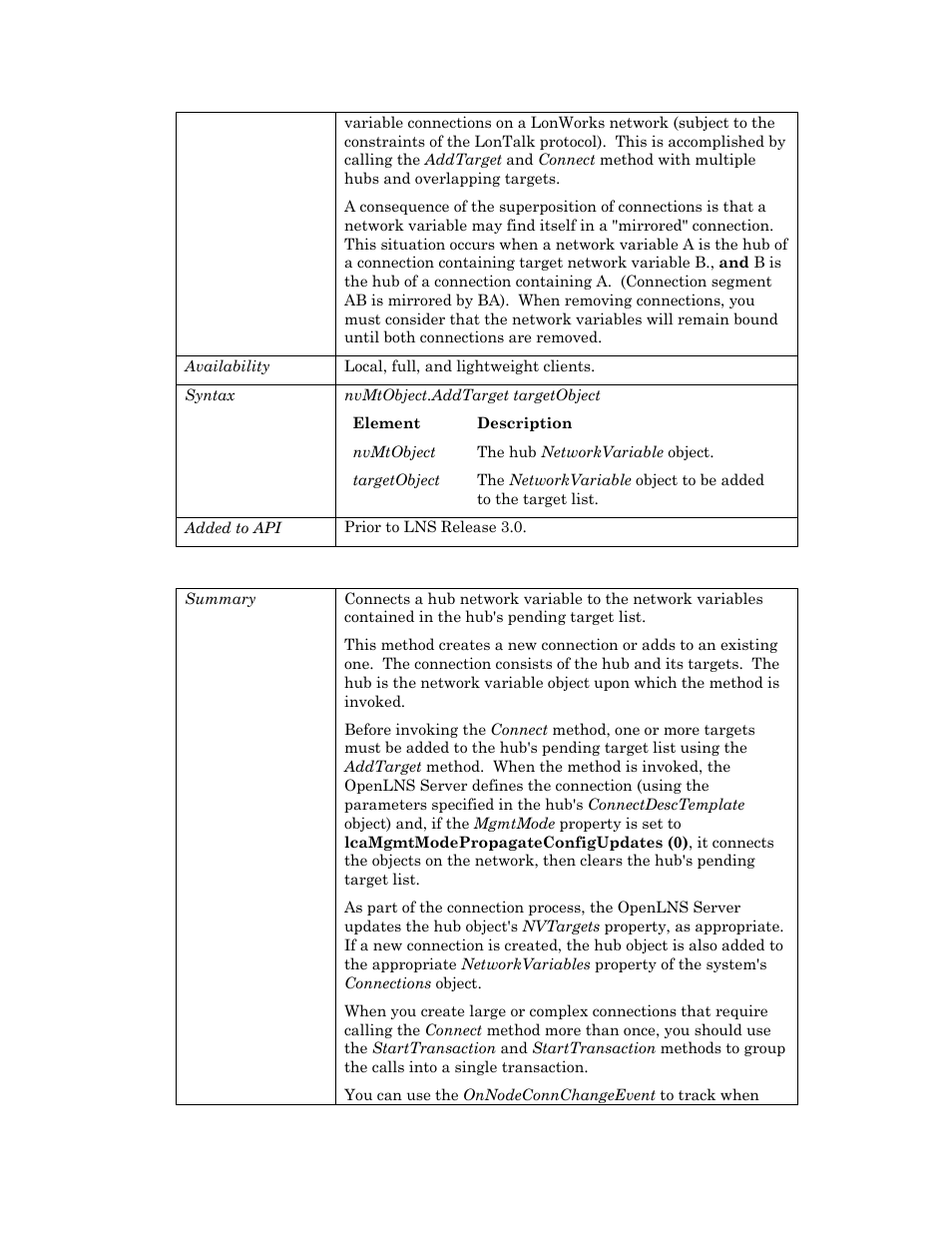 Connect, E connect | Echelon OpenLNS User Manual | Page 613 / 1081