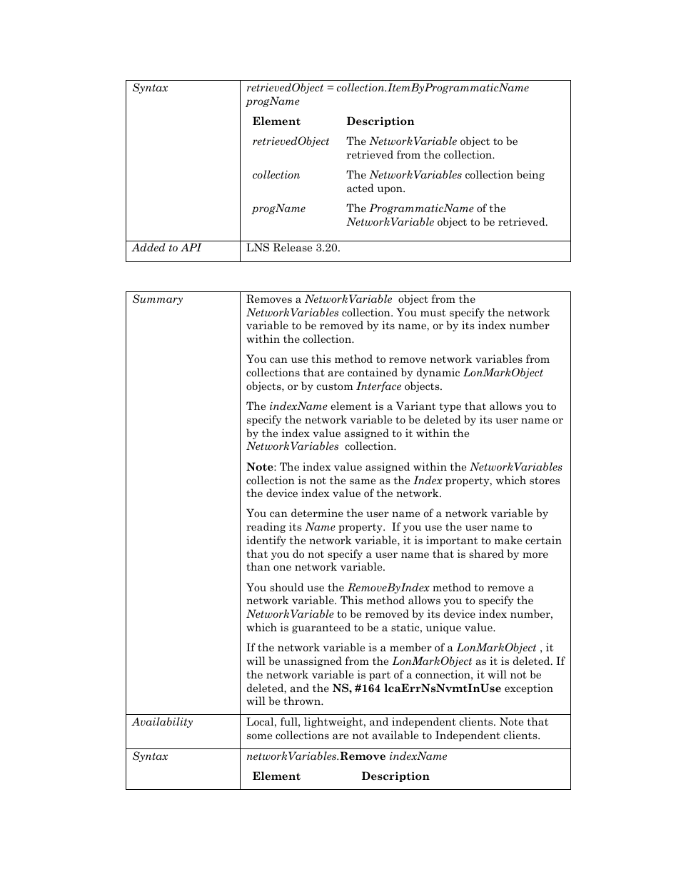 Remove | Echelon OpenLNS User Manual | Page 661 / 1081