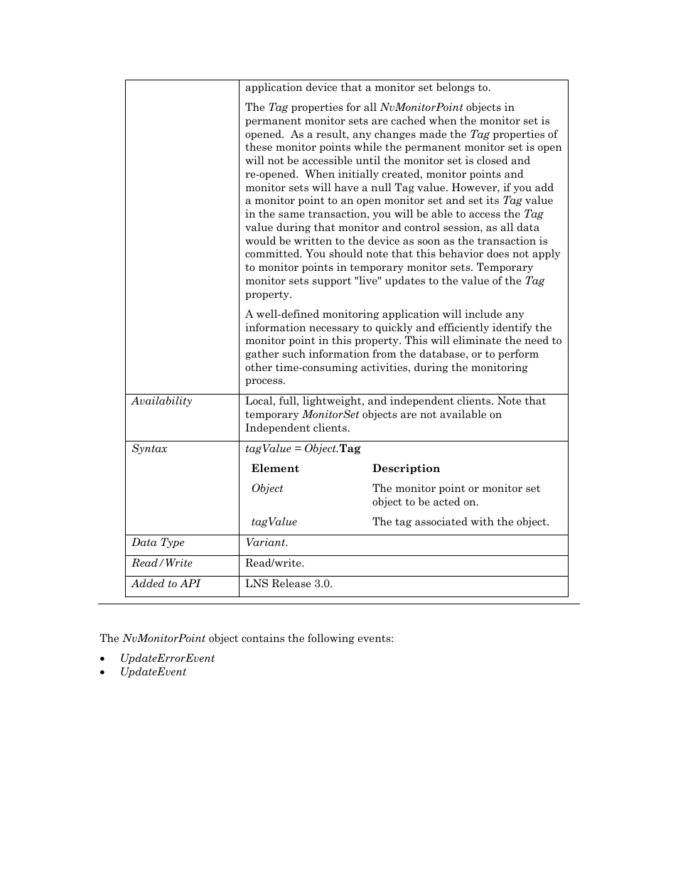 Events | Echelon OpenLNS User Manual | Page 690 / 1081